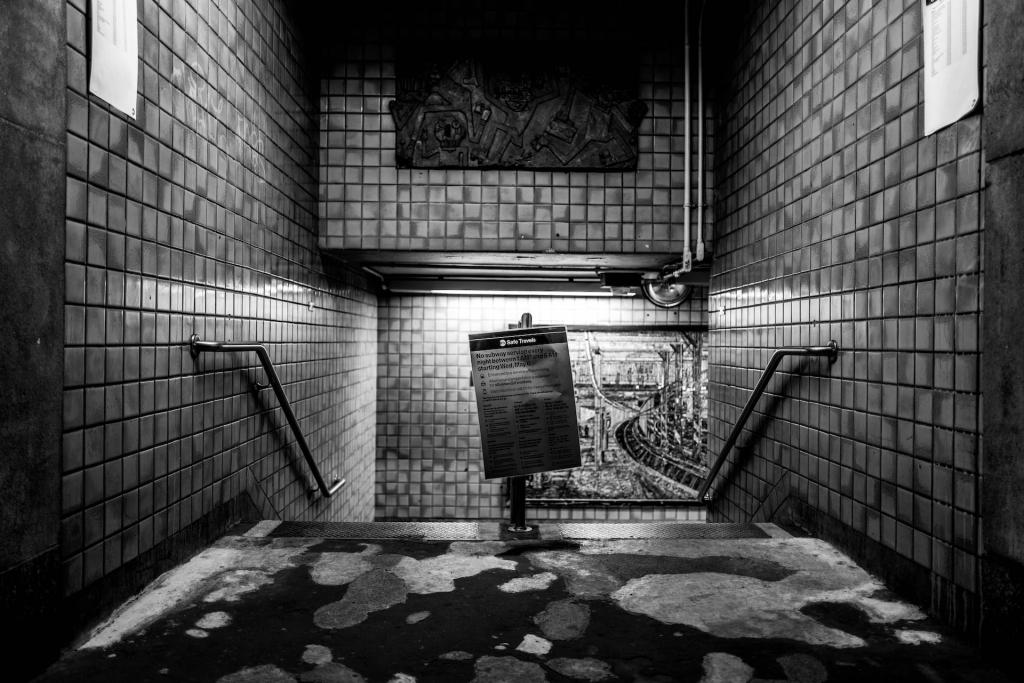 Subway stairs street photography for teens